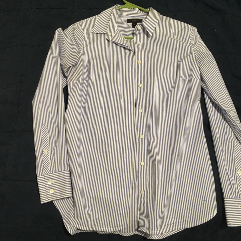Blue and White JCrew dress shirt